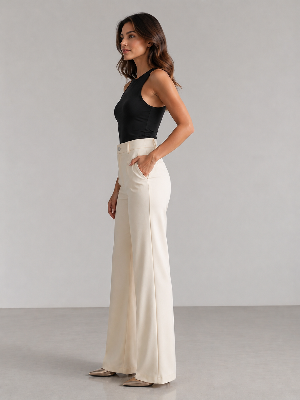 Élise™ | Pantalón de Traje de Cintura Alta