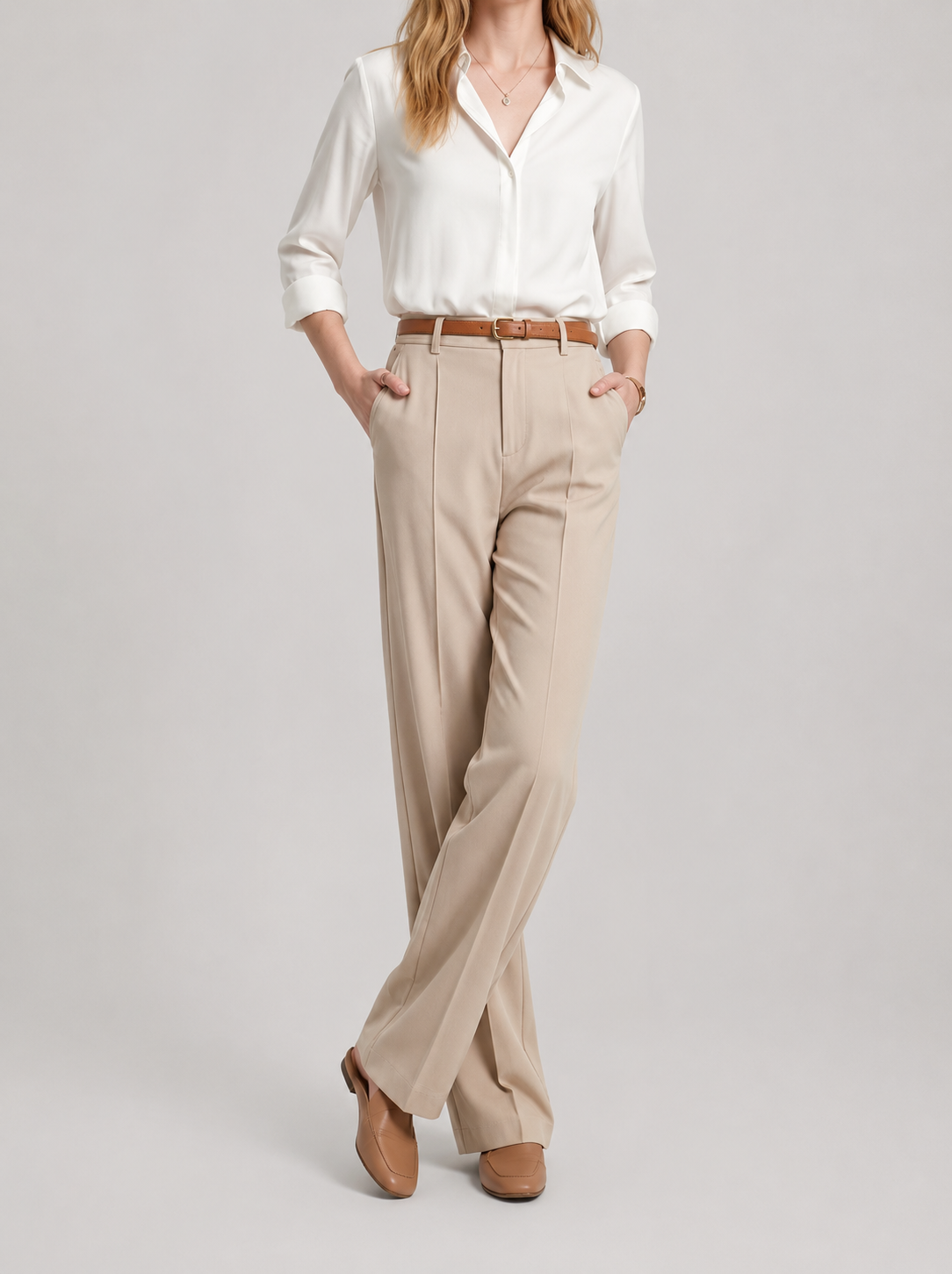 Élise™ | Pantalón Palazzo de Cintura Alta