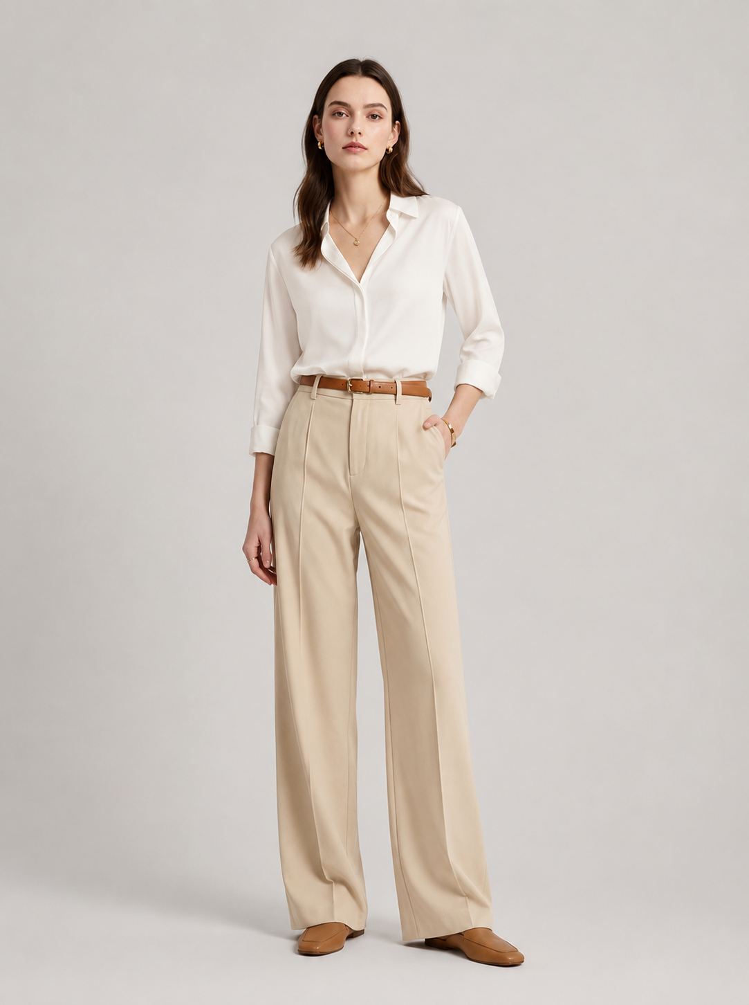 Élise™ | Pantalón Palazzo de Cintura Alta