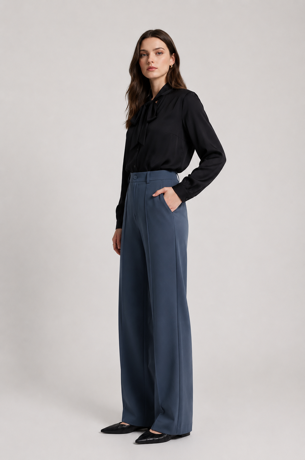 Élise™ | Pantalón Palazzo de Cintura Alta