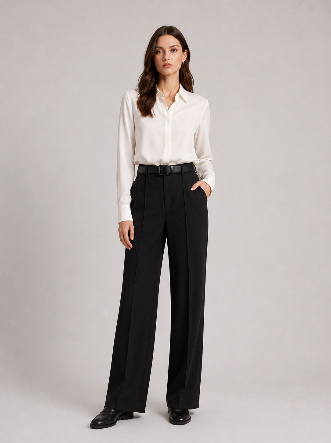 Élise™ | Pantalón Palazzo de Cintura Alta