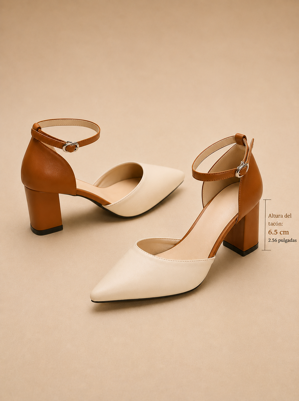 Marielle™ | Tacones con tiras bicolores