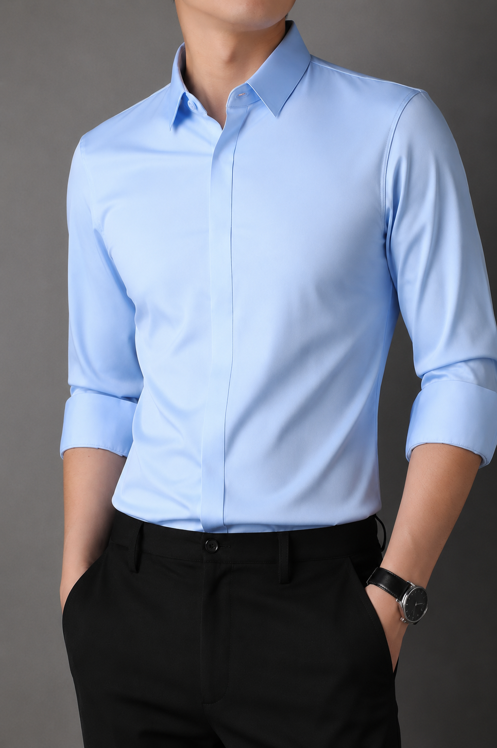 Mitchel | Camisa elástica sin arrugas para hombre