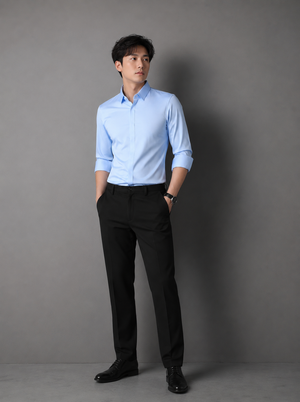 Mitchel | Camisa elástica sin arrugas para hombre