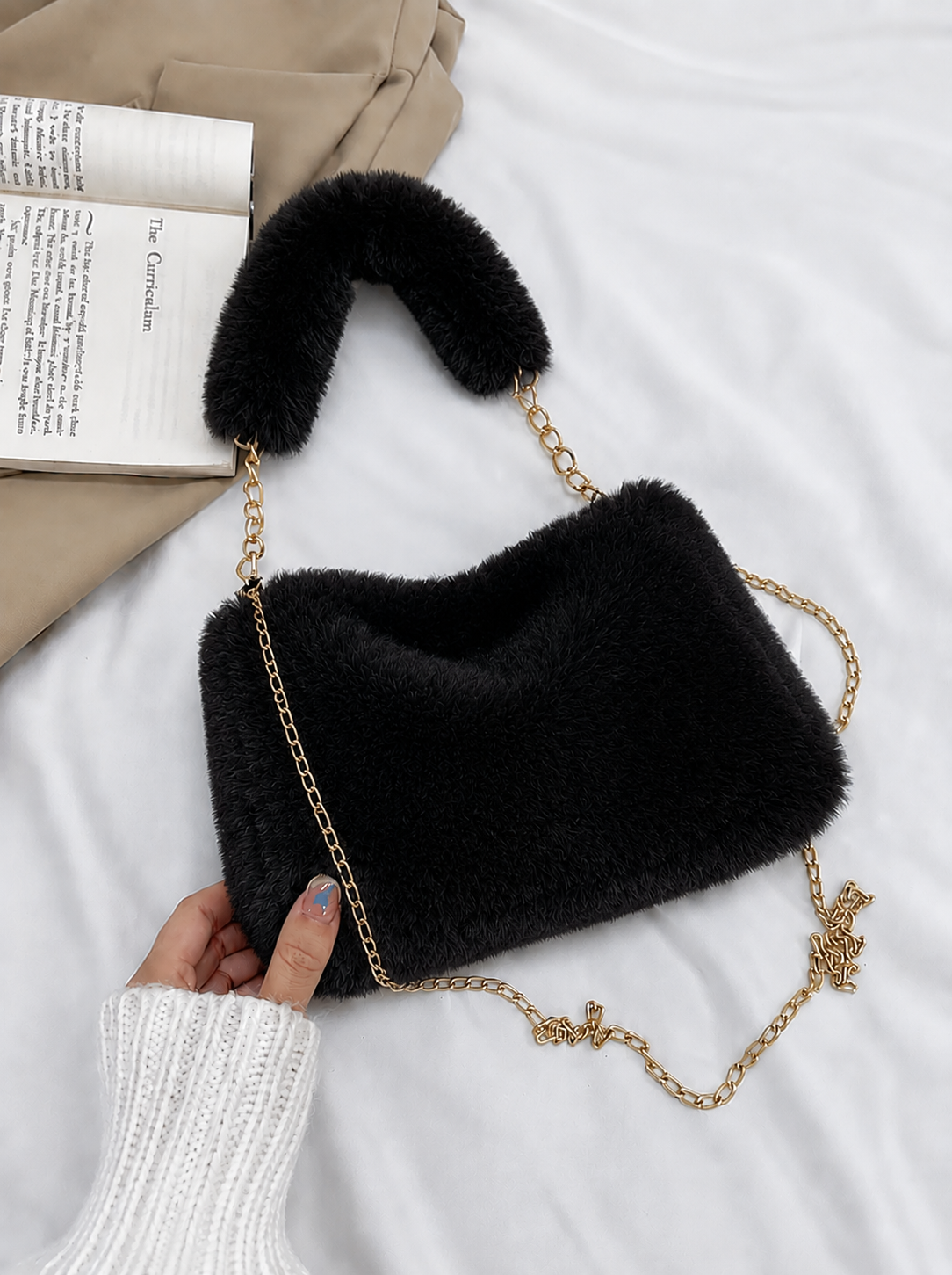 Lillian | Bolso de Hombro Afelpado