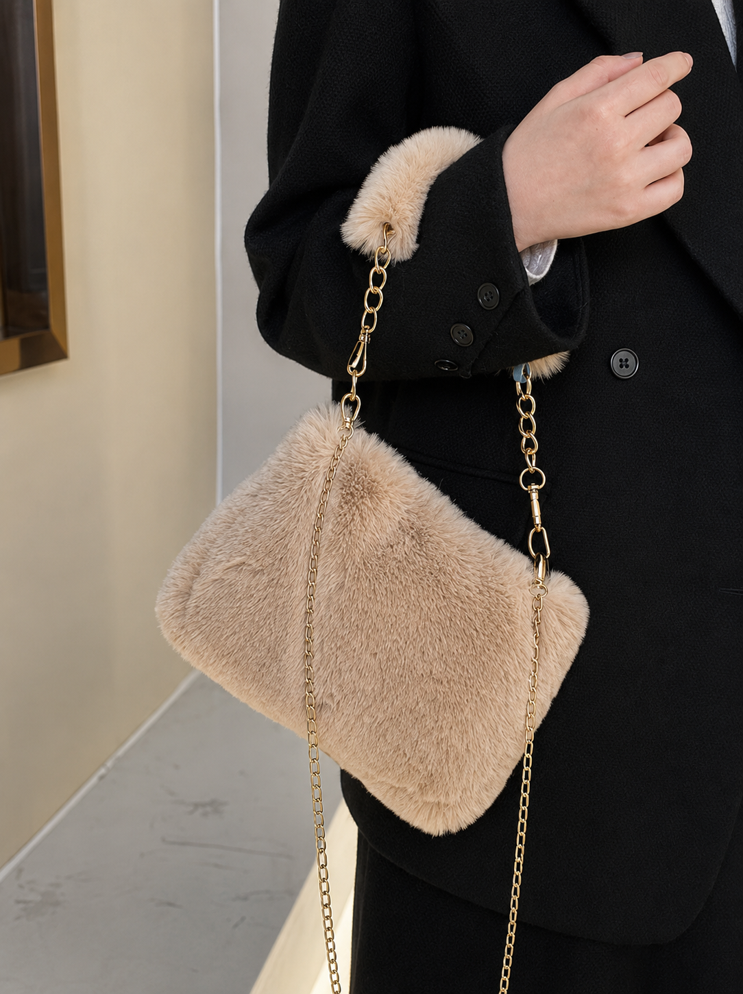 Lillian | Bolso de Hombro Afelpado