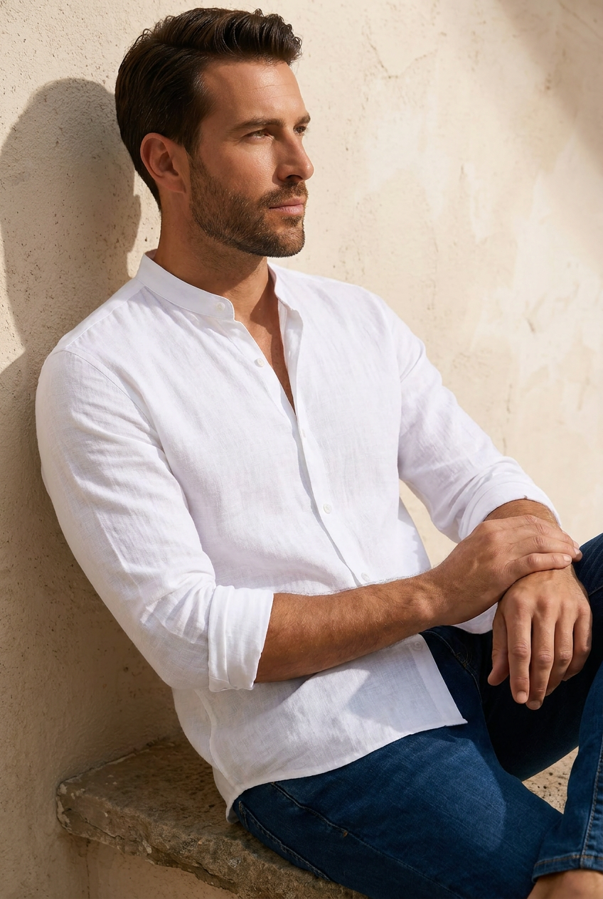 Valerio™ | Camisa de Algodón y Lino