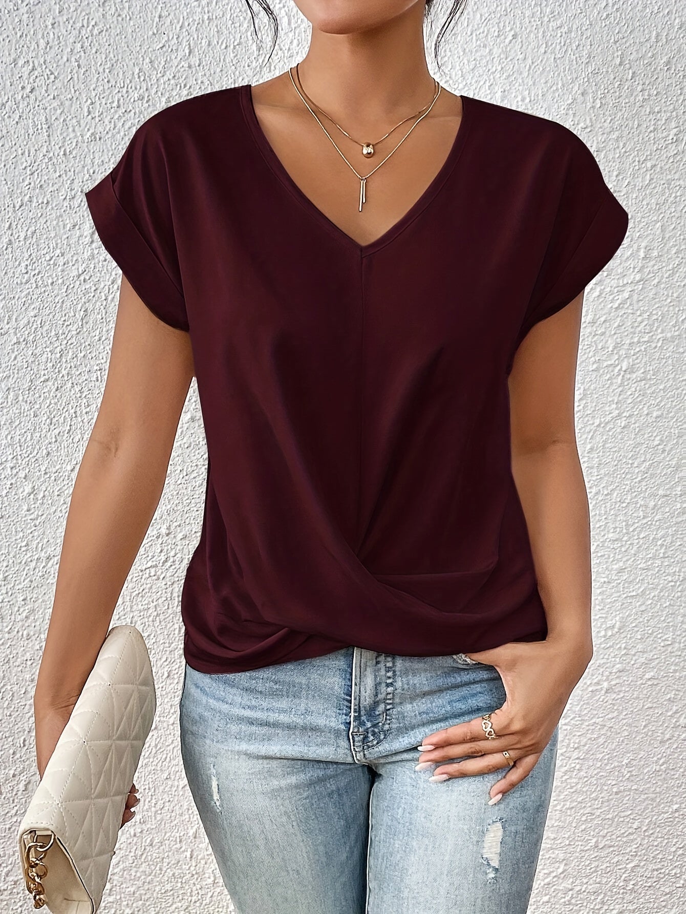 Blusa Cleo de Escote en V
