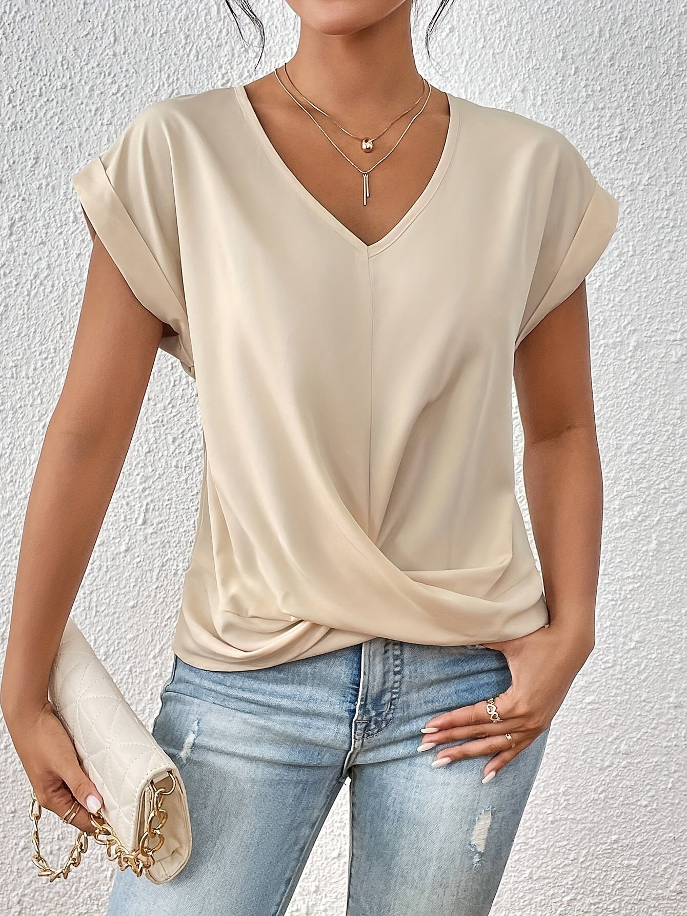 Blusa Cleo de Escote en V