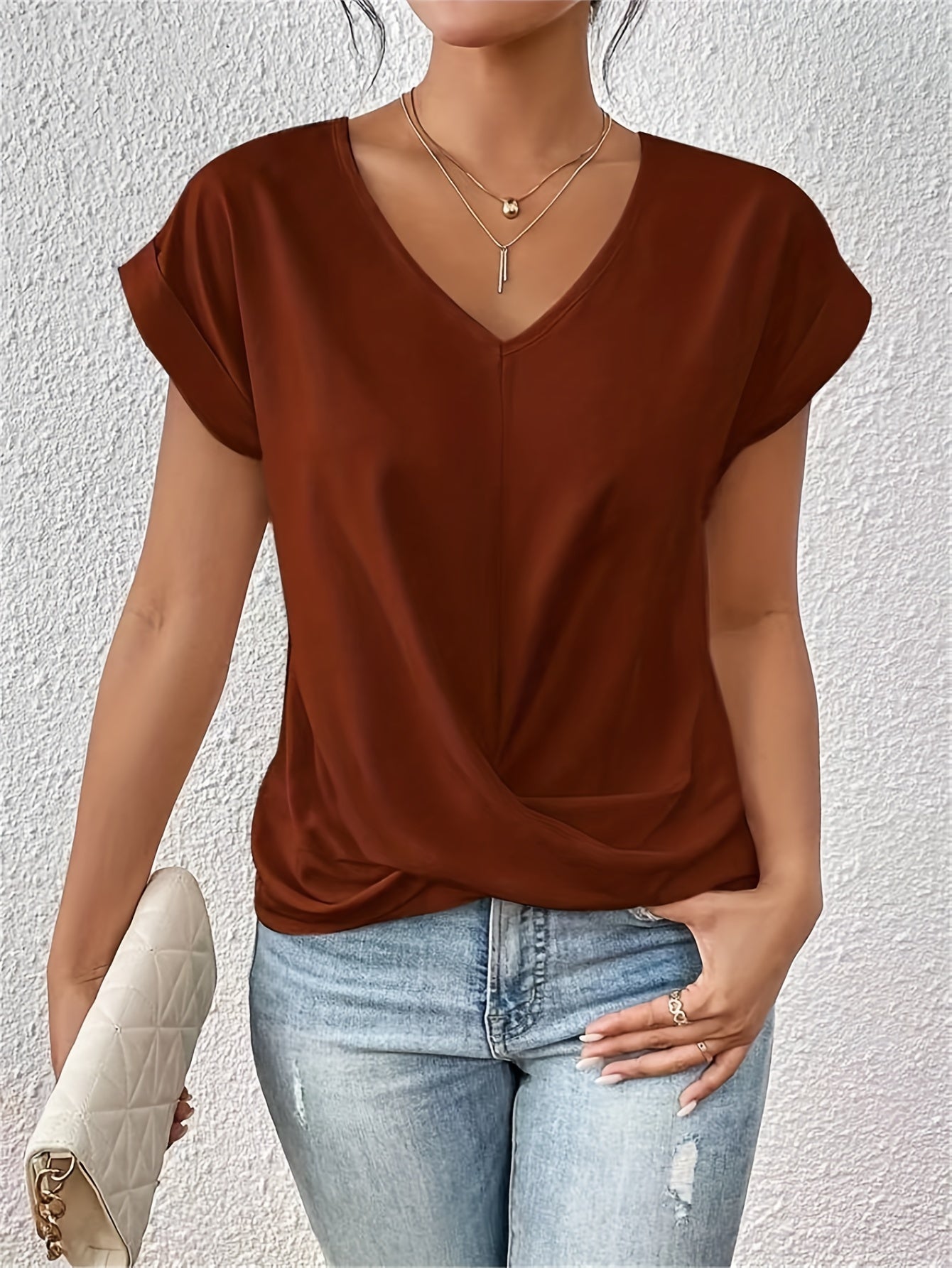 Blusa Cleo de Escote en V