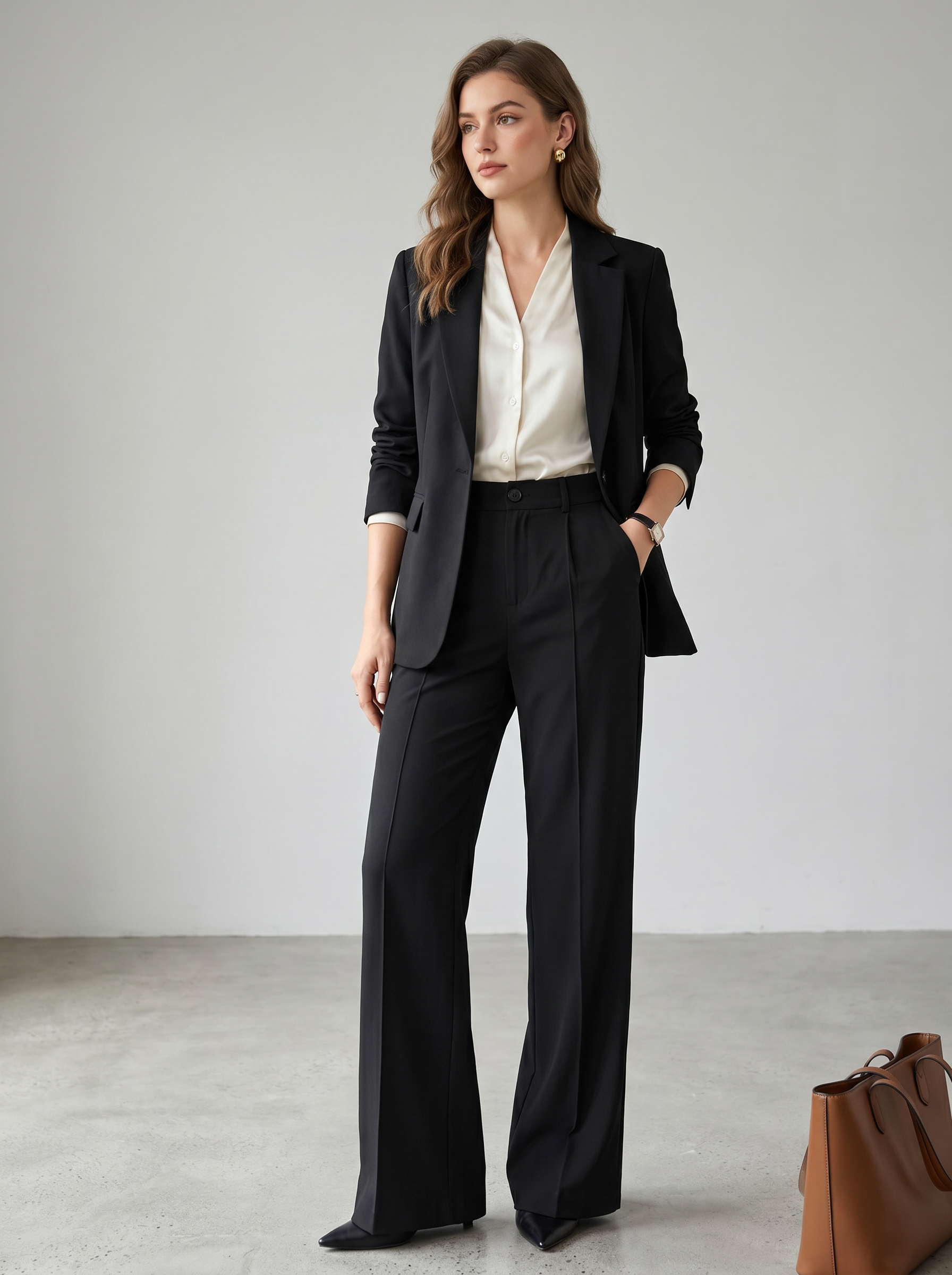 Élise™ | Pantalón de Traje de Cintura Alta