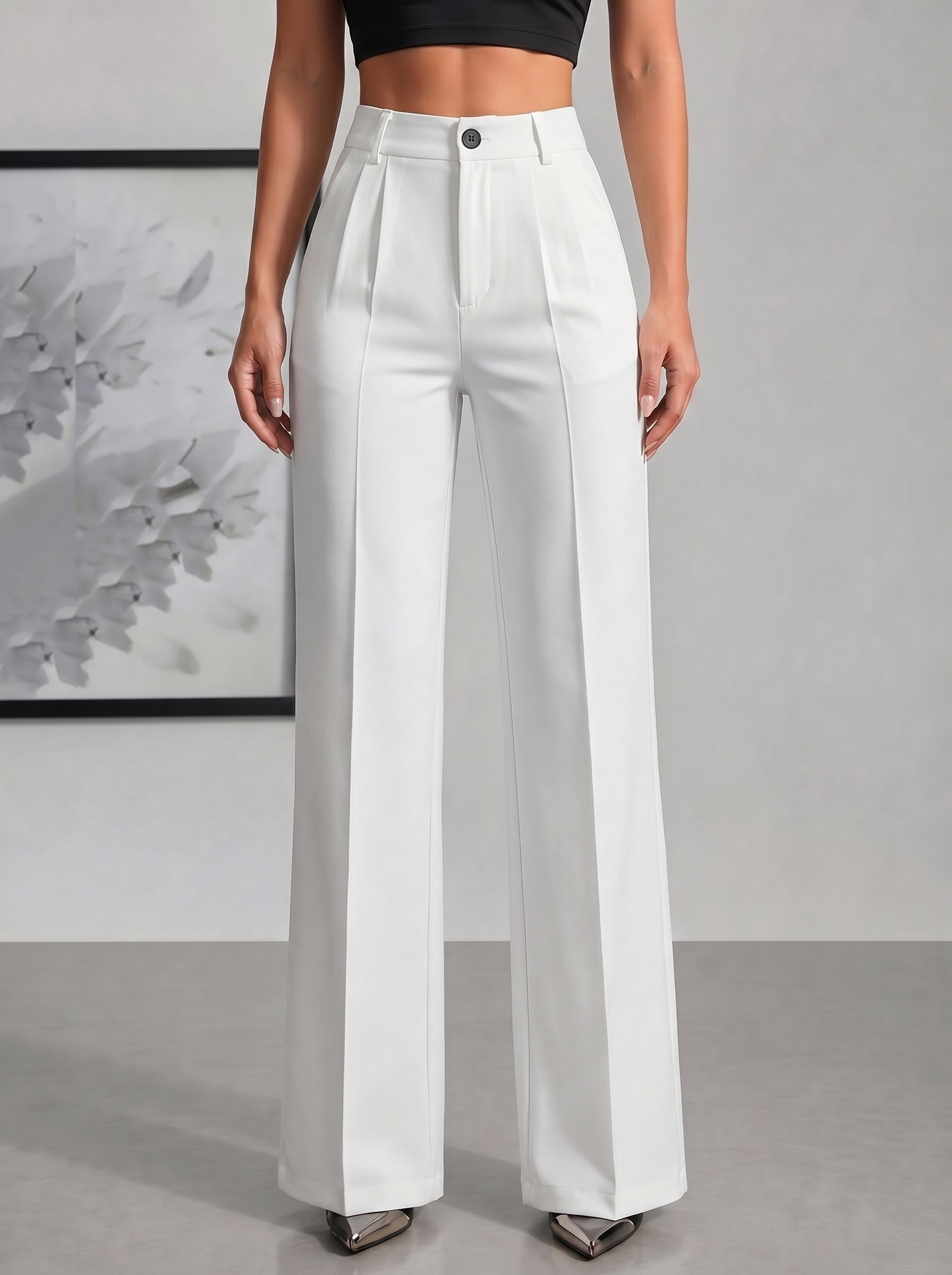 Élise™ | Pantalón de Traje de Cintura Alta