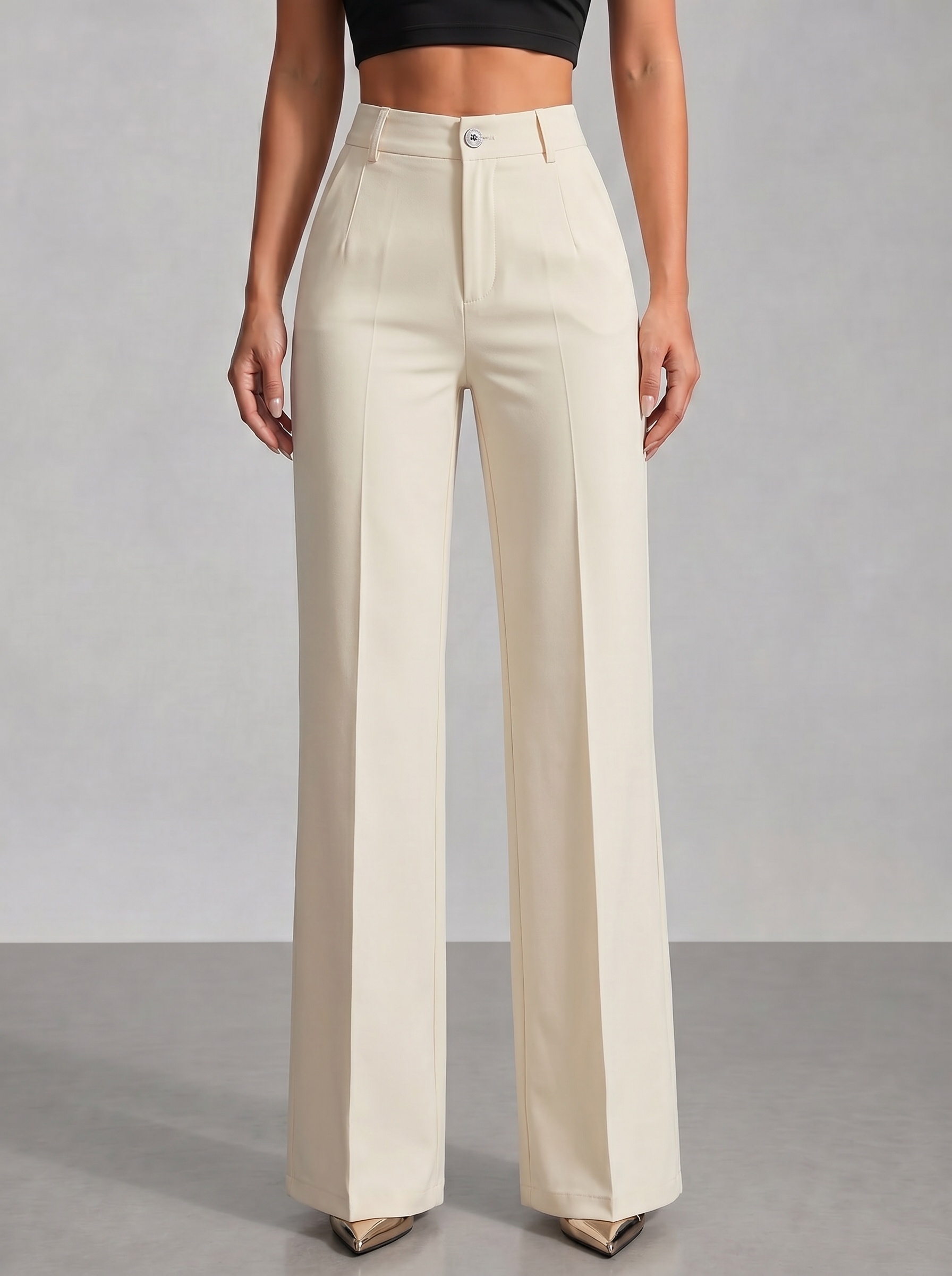 Élise™ | Pantalón de Traje de Cintura Alta