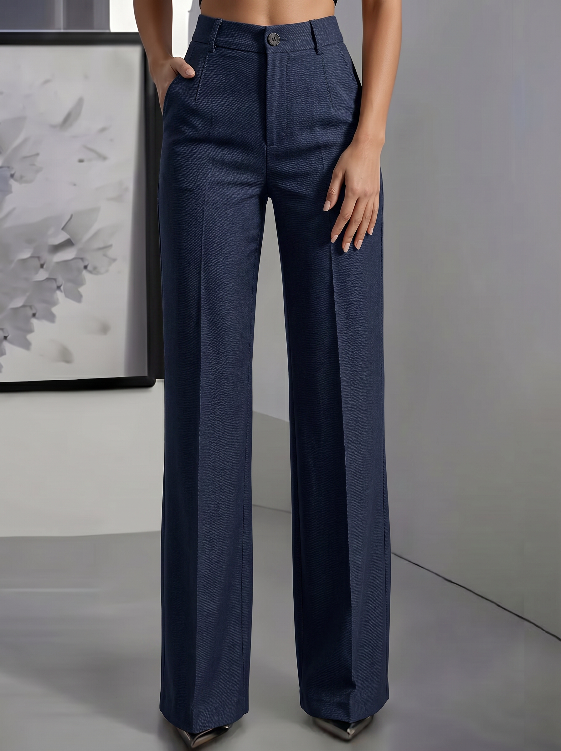 Élise™ | Pantalón de Traje de Cintura Alta
